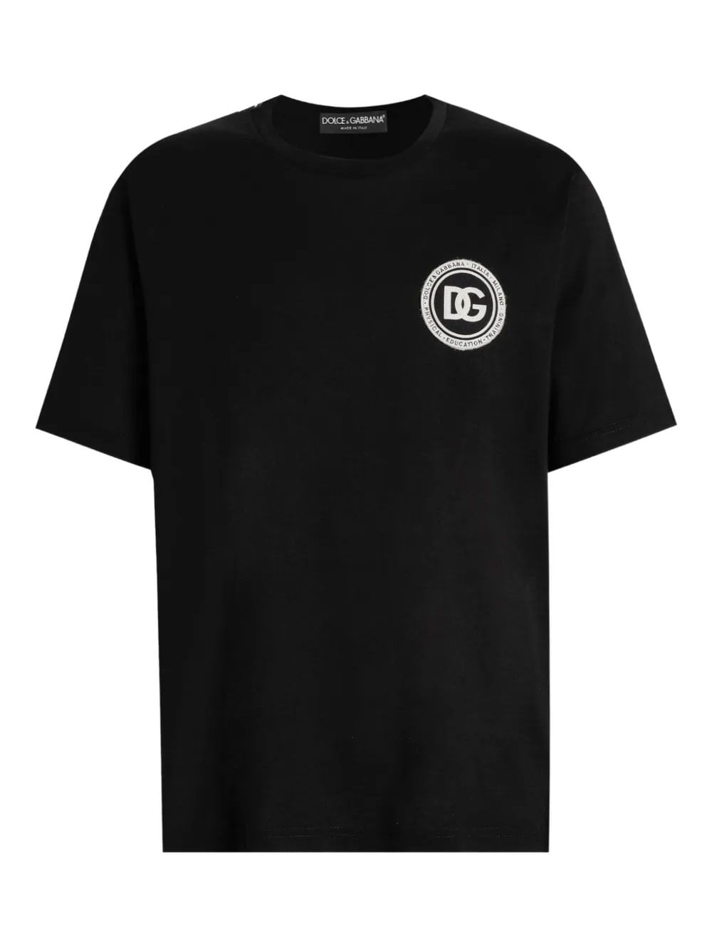 12/30AM締切 DOLCE & GABBANA ブラックレースTシャツ 38 Dolce & Gabbana logo-detail T-shirt | Black | FARFETCH RO