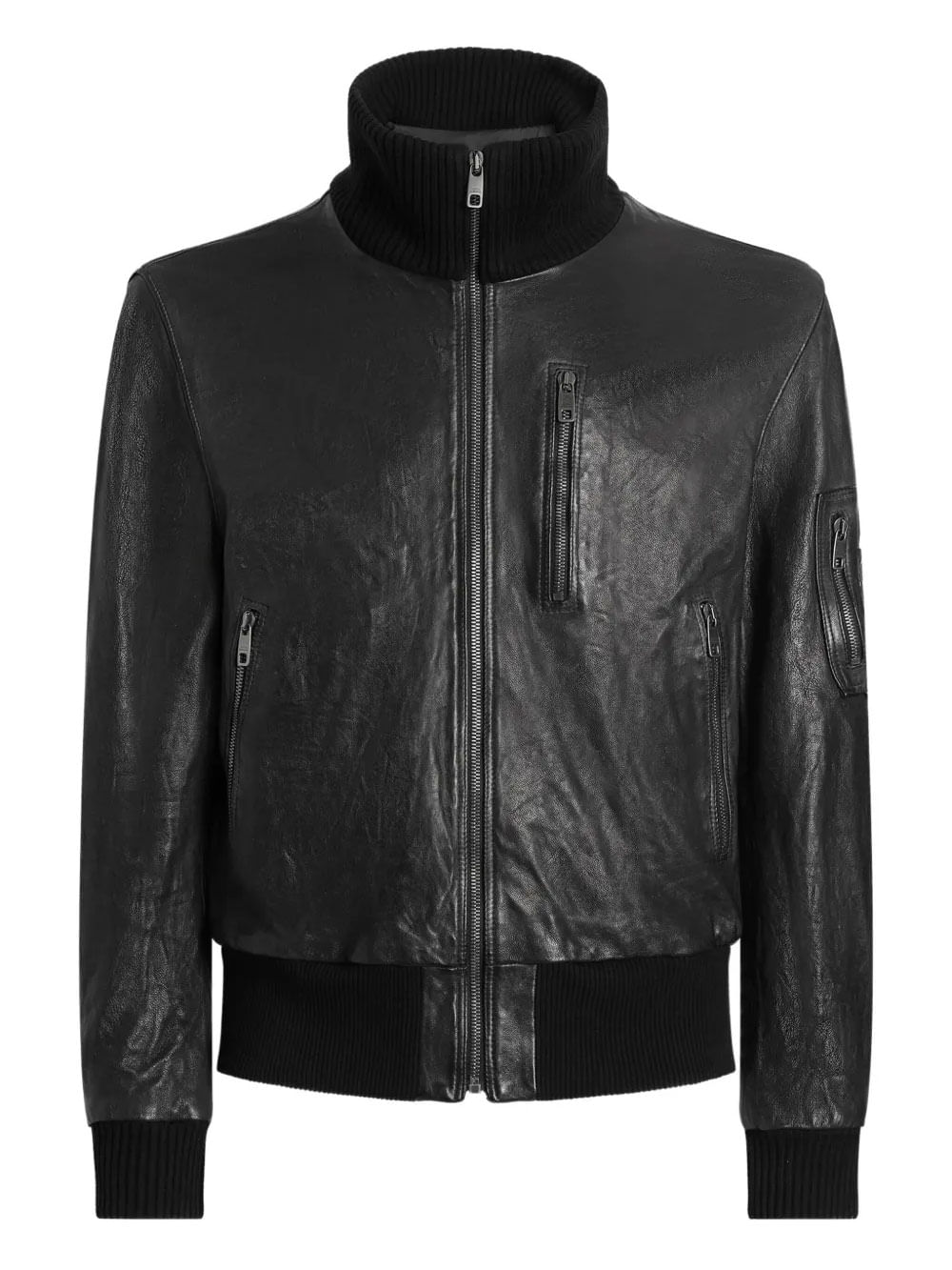 Jachetă bomber din piele Dolce & Gabbana| TOFF.ro - TOFF.ro